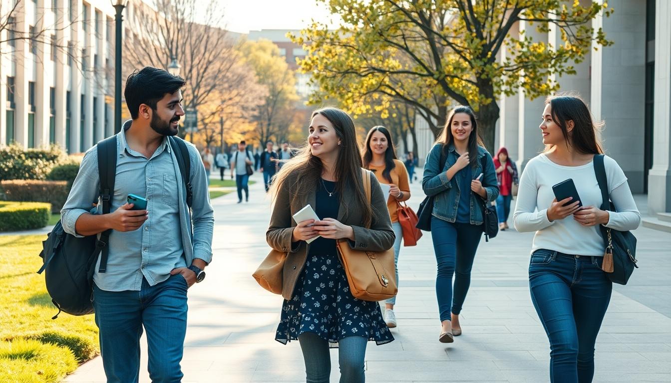 Modern university campus for students